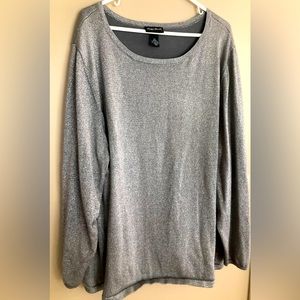 MAGGIE BARNES Silver Sparkle Sweater  Size 4X